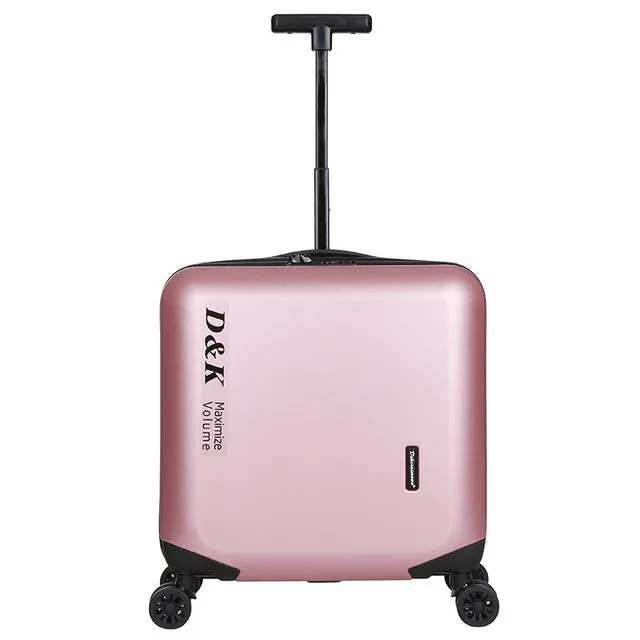 18 Inches Computer Trolley Case Business Rolling Hardside Luggage Password Boarding Case Casters