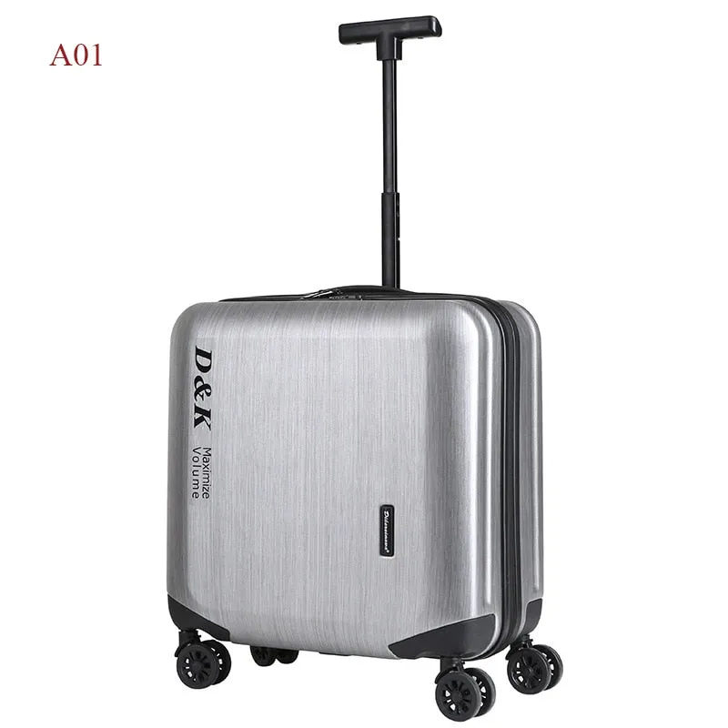 18 Inches Computer Trolley Case Business Rolling Hardside Luggage Password Boarding Case Casters