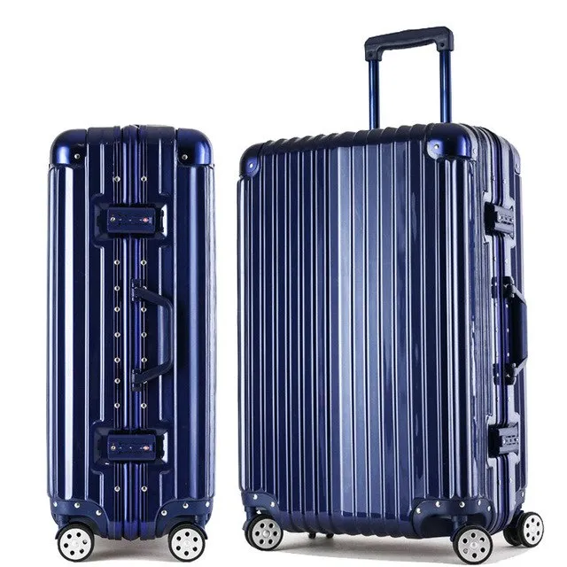 20'24'28' Aluminum Frame Spinner Luggage Carro Carry-On Cabin Tsa Lock Travel Trolley Koffer