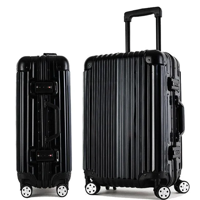 20'24'28' Aluminum Frame Spinner Luggage Carro Carry-On Cabin Tsa Lock Travel Trolley Koffer