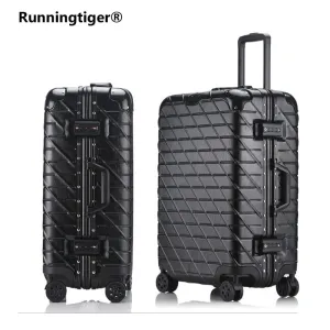 20"26"29"Inchtrolley Suitcase Aluminum Rolling Luggage With Tsa Lock Large Capacity Travel Women