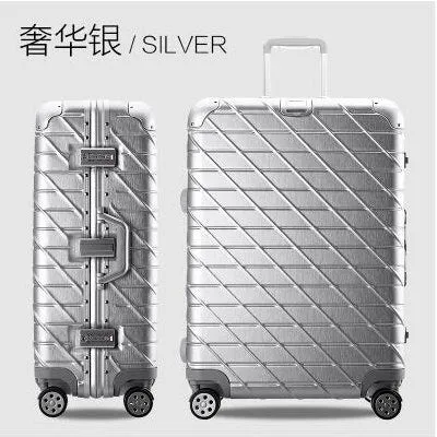 20"26"29"Inchtrolley Suitcase Aluminum Rolling Luggage With Tsa Lock Large Capacity Travel Women