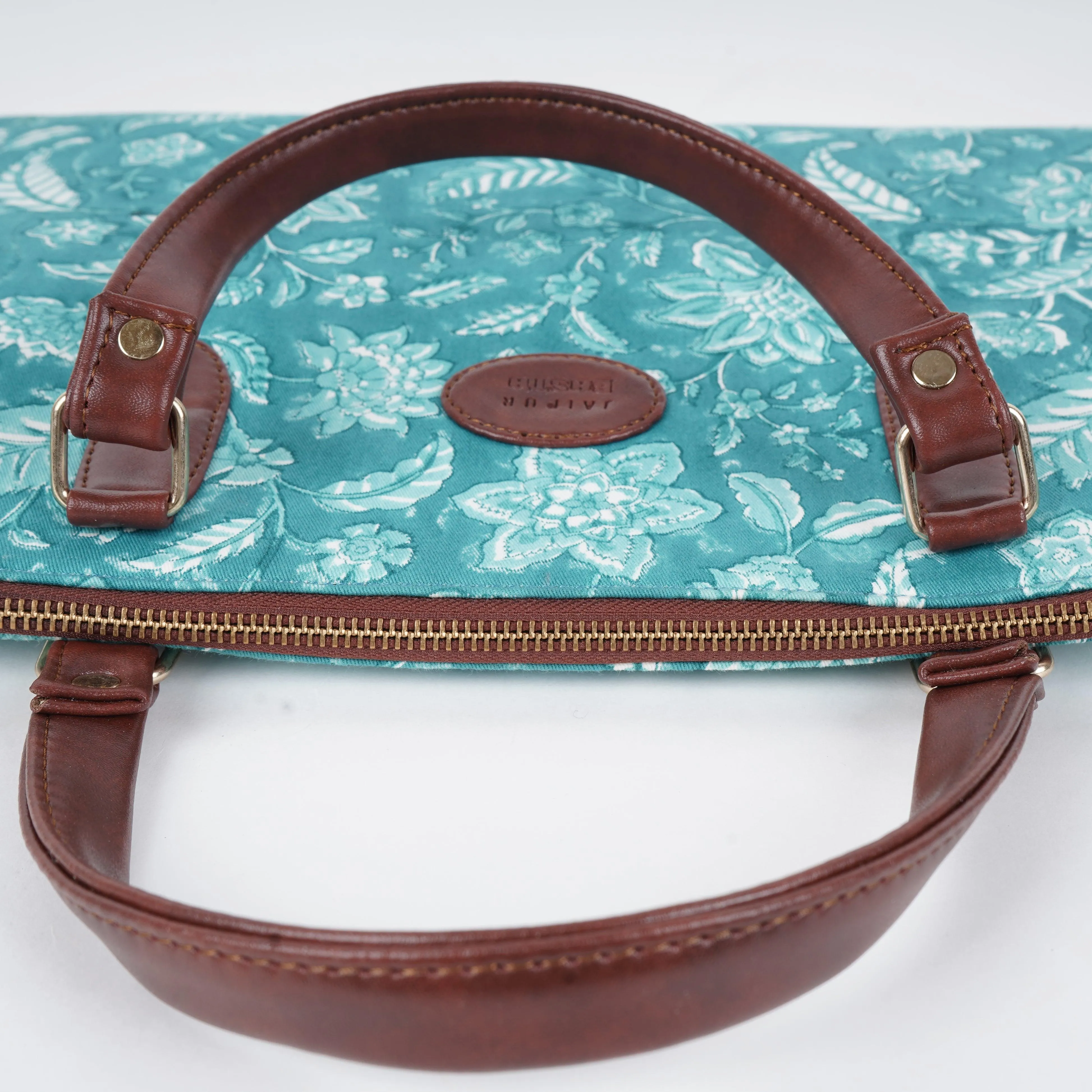 Aqua Blue Sleek Laptop Bag