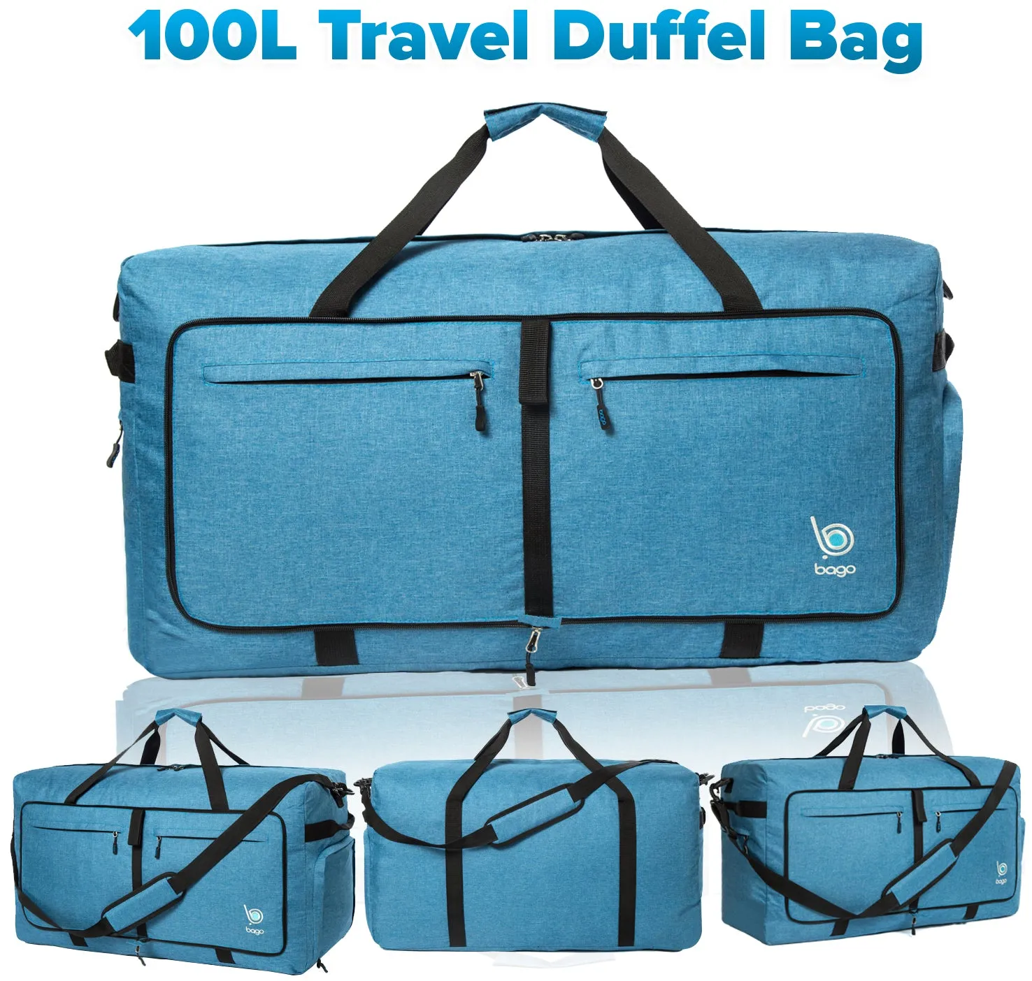 Bago 100L Travel Duffel Bags for Men & Women - 29" X Large Duffle Bag Luggage