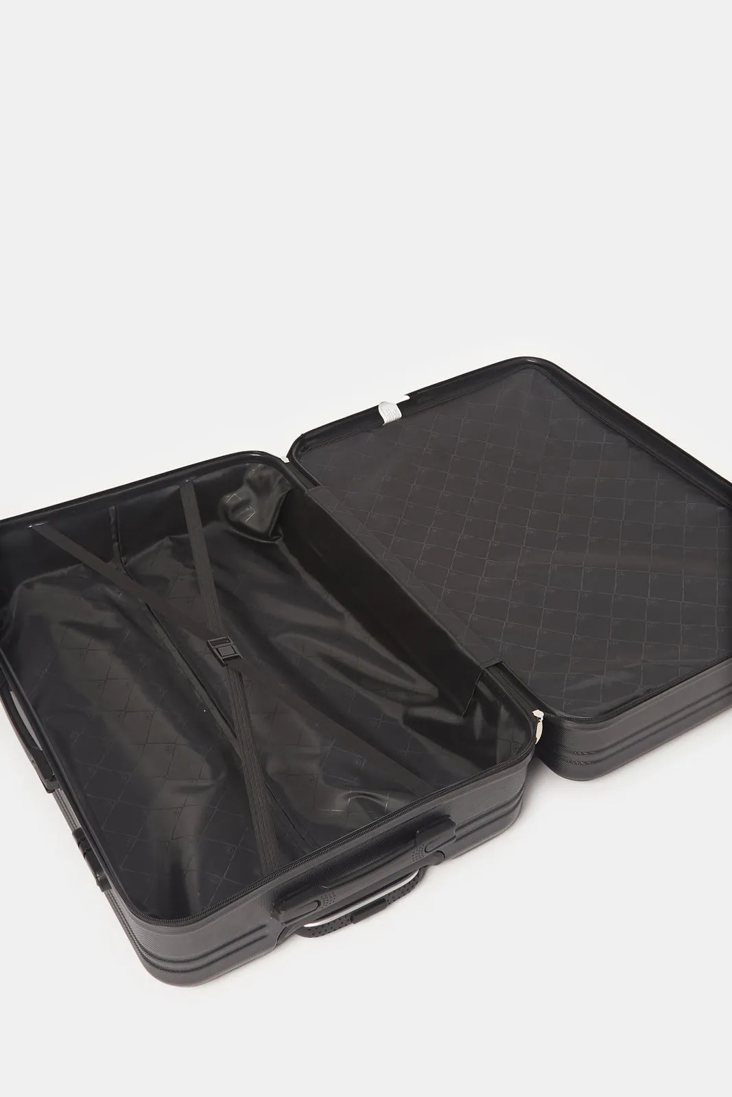 Black Textured Trolley Luggage (28Inch)