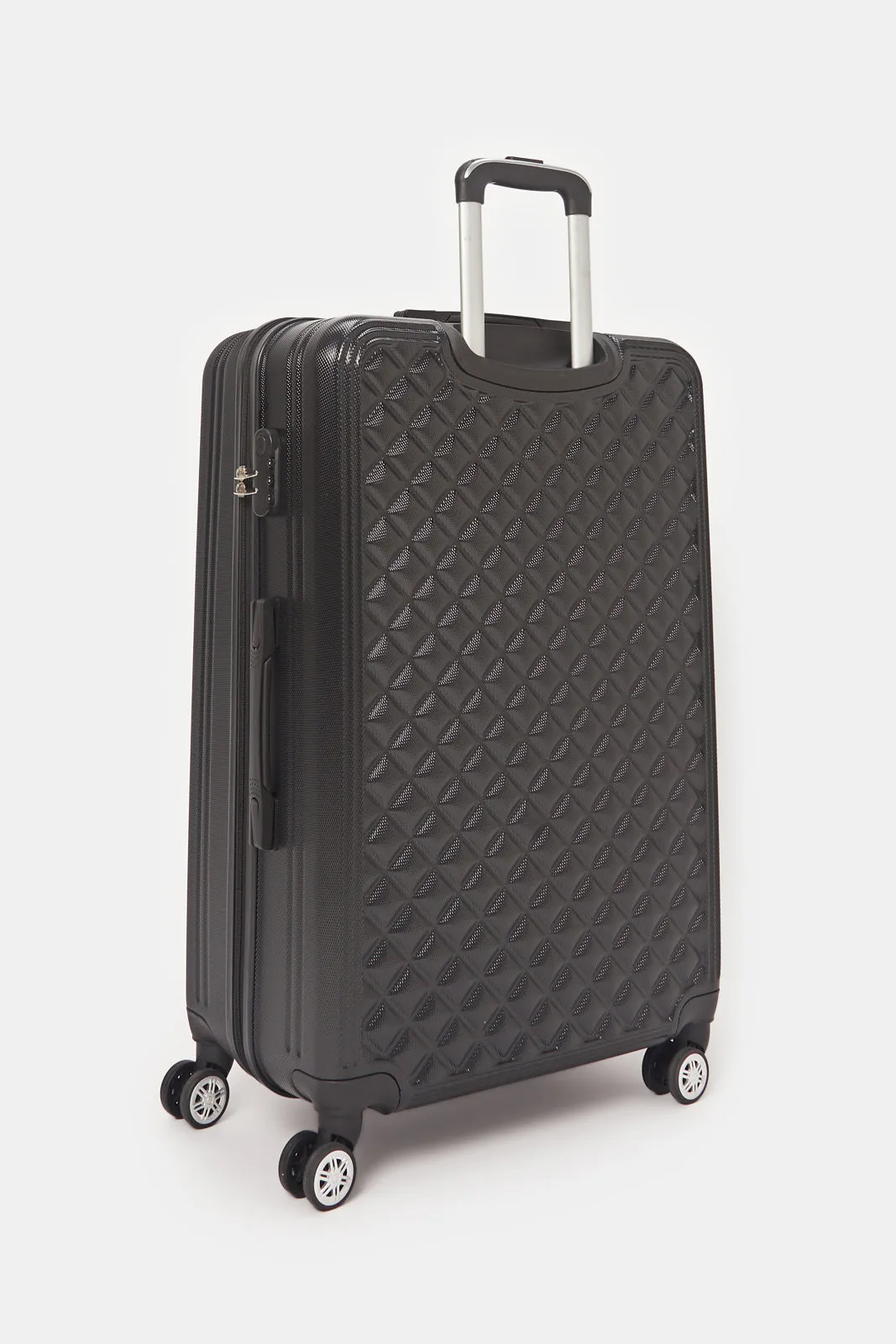 Black Textured Trolley Luggage (28Inch)