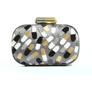 Box Pol Pill Gold Clutch