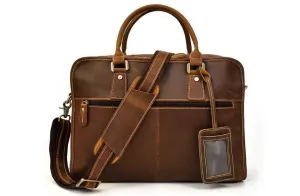 Brown Mens Leather Stylish Laptop Bags