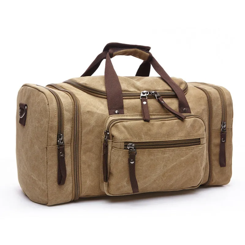 Casual Canvas Large Capacity Weekend Duffle Bags 8842