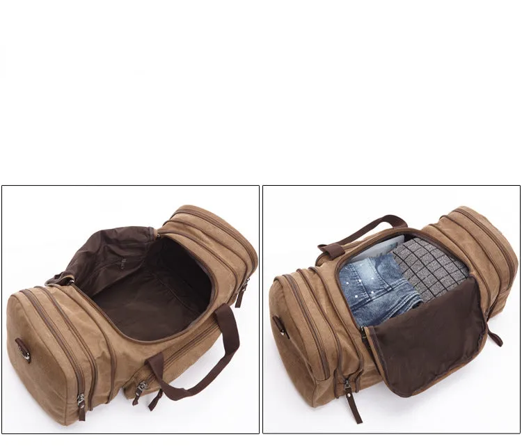 Casual Canvas Large Capacity Weekend Duffle Bags 8842