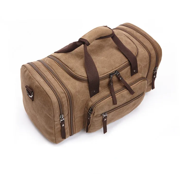 Casual Canvas Large Capacity Weekend Duffle Bags 8842