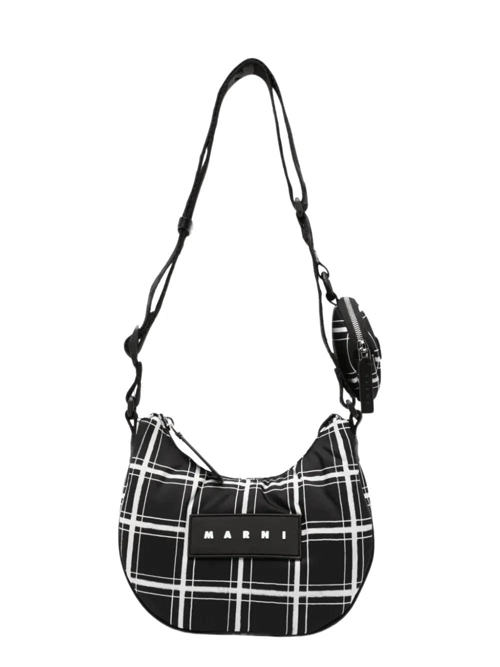 Checked Print Shoulder Bag