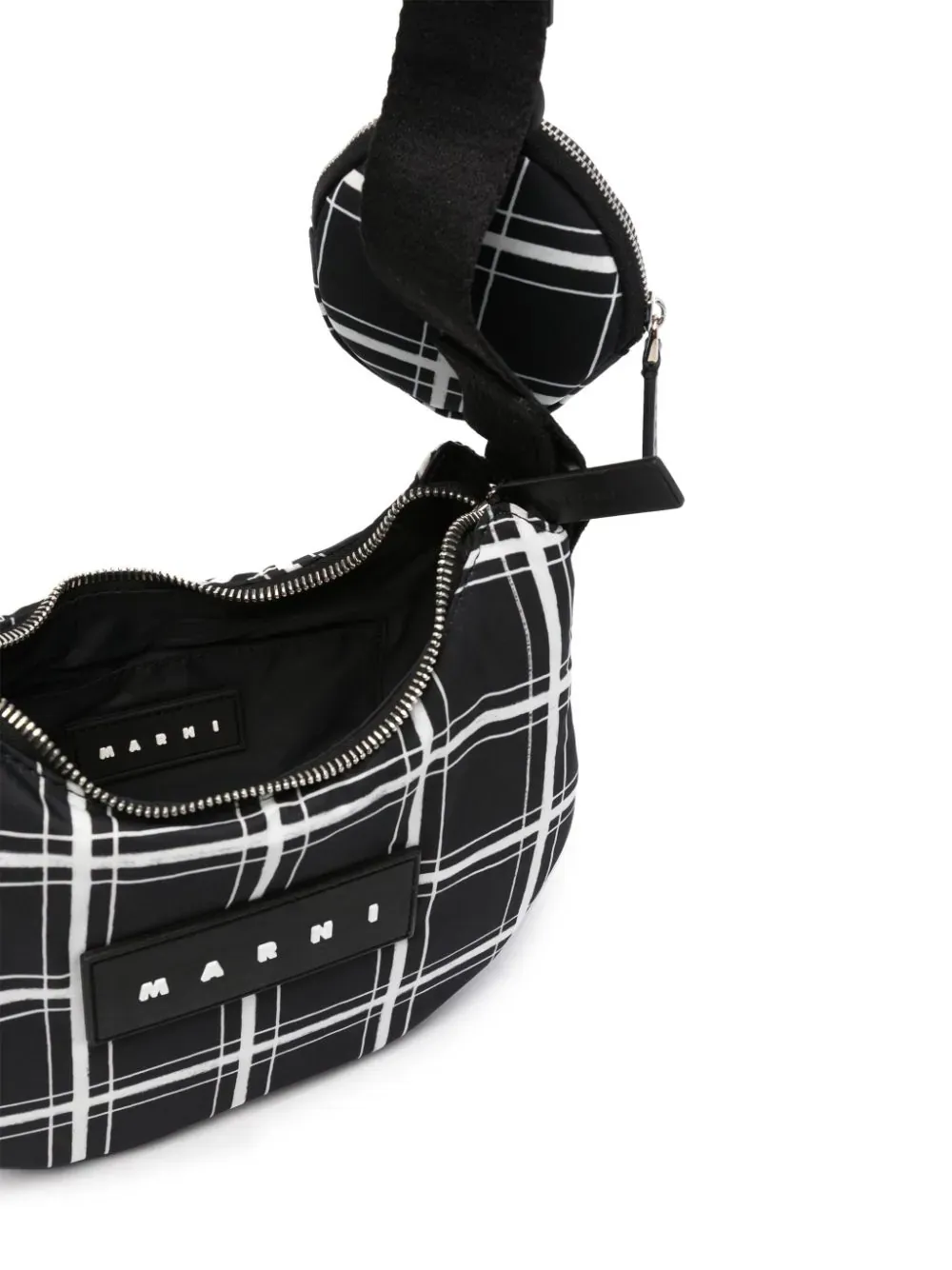 Checked Print Shoulder Bag