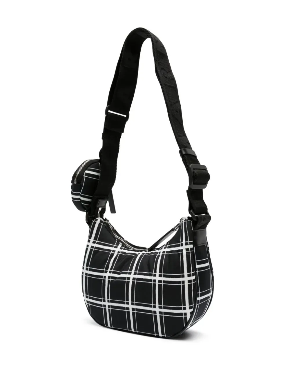 Checked Print Shoulder Bag