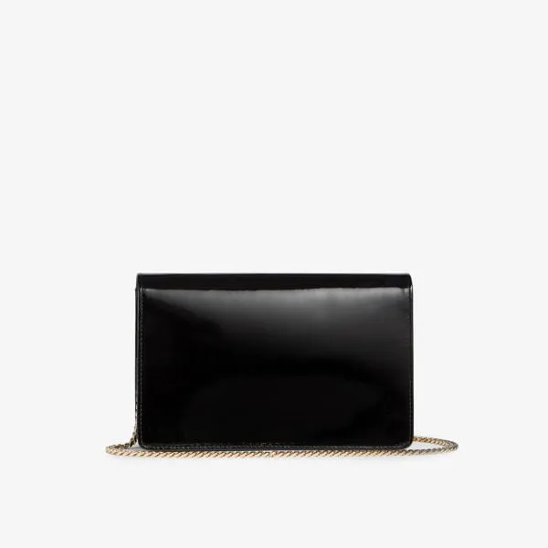 Cici Lk Bennett patent leather clutch, black