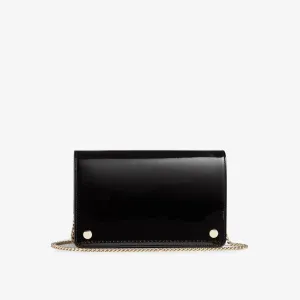 Cici Lk Bennett patent leather clutch, black