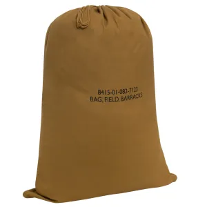 Coyote Brown - Military GI Style Jumbo Barracks Laundry Bag - Canvas