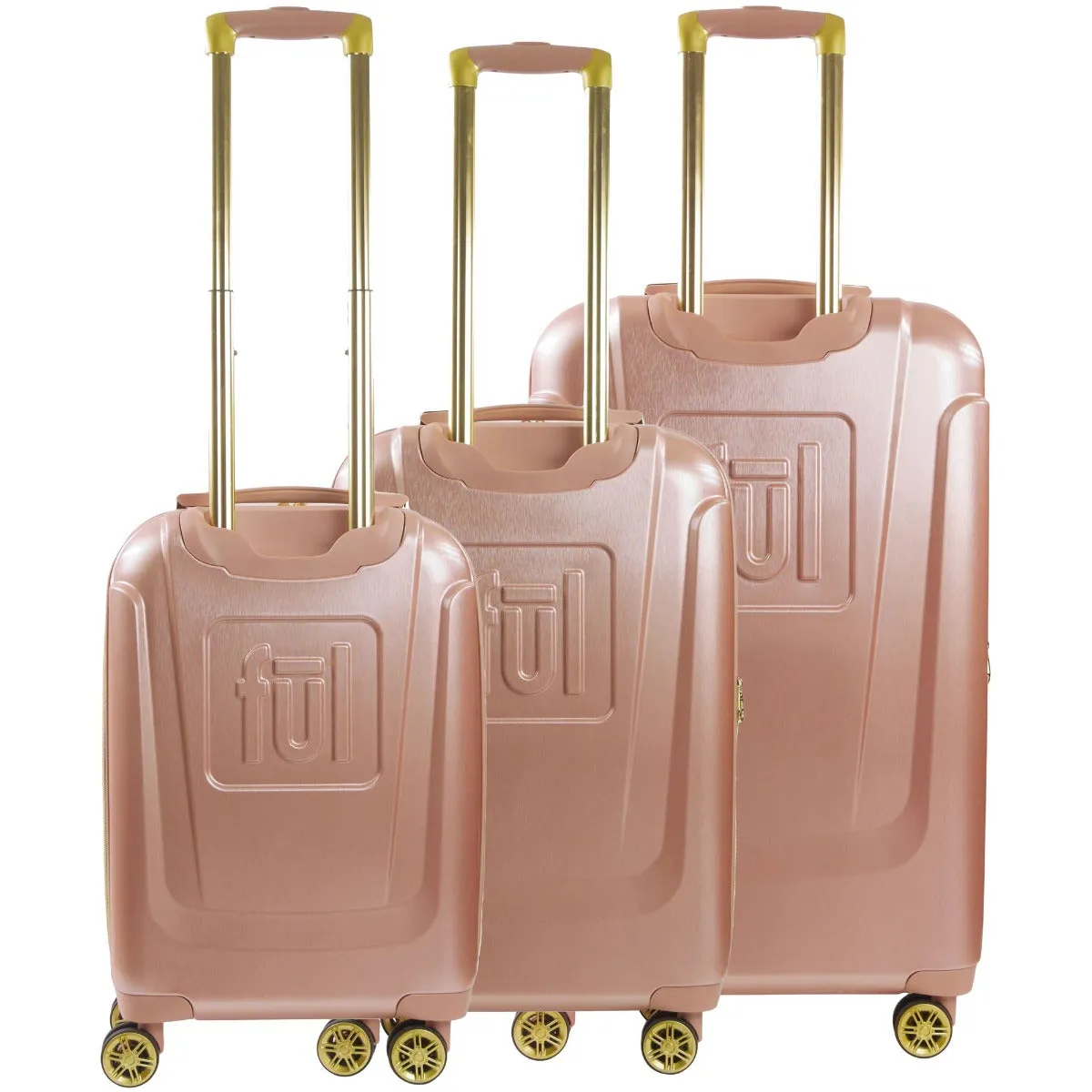 Disney Mickey Mouse Rolling Suitcases 3 Piece Set - Rose Gold