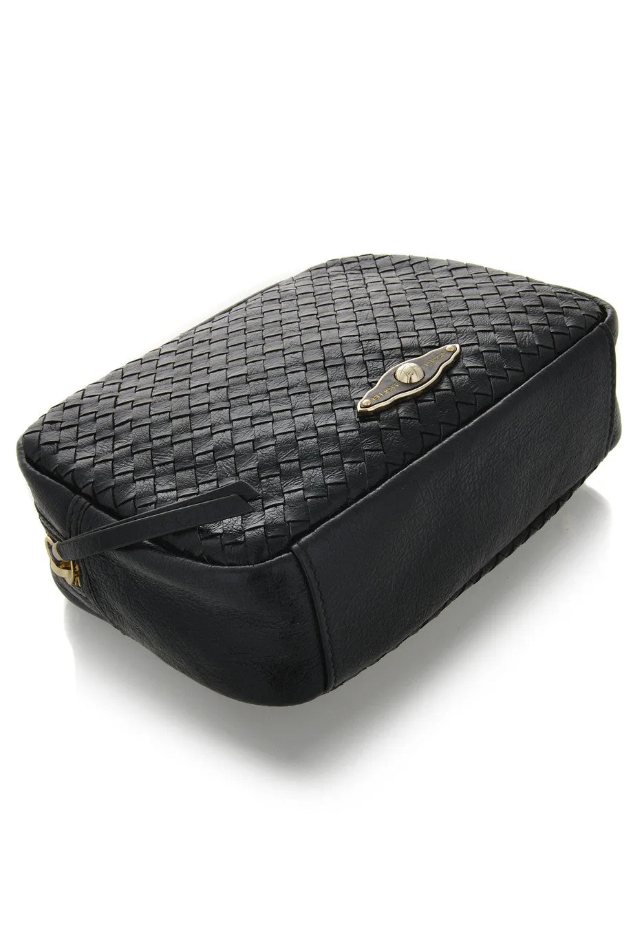 ELLIOTT LUCCA MILLANA Black Onyx Leather Clutch Bag