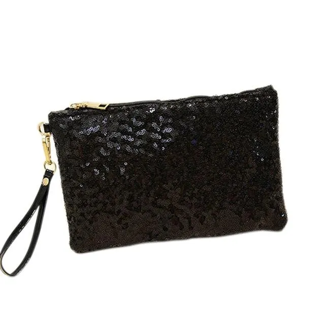 Fashion Women Clutch Bags PU Leather Purse Sequins Decoration Evening Party Ladies Clutches Handbag Envelope Bag WML99