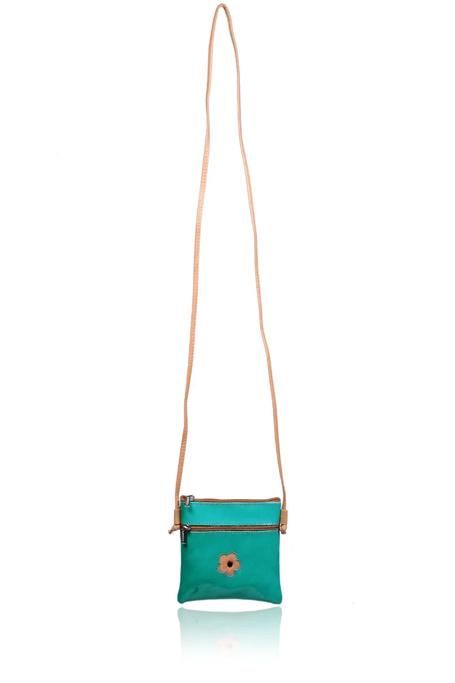 FERCHI MINI DAISY Green Patent Crossbody Bag