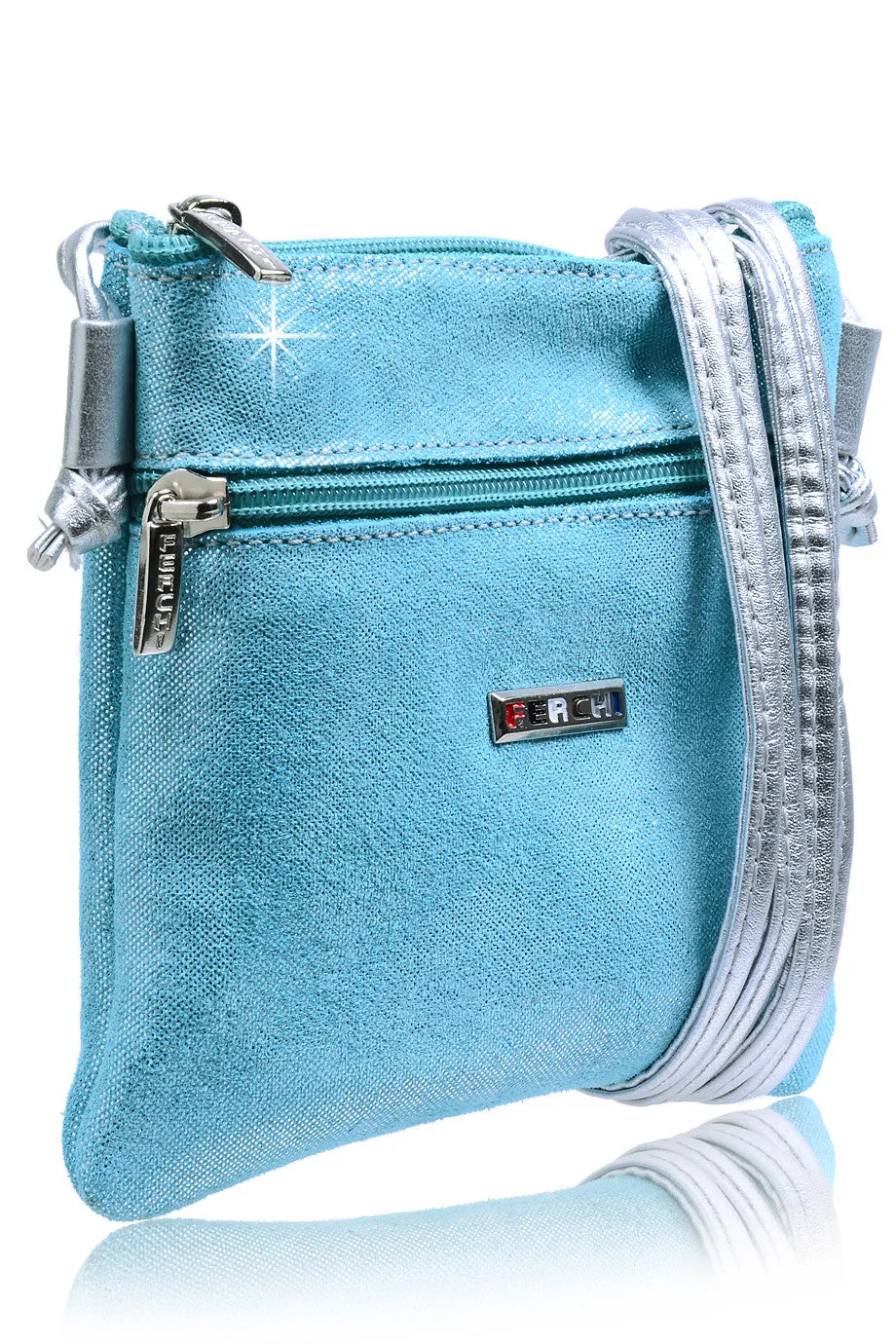 FERCHI MINI MADELINE Sky Blue Crossbody Bag