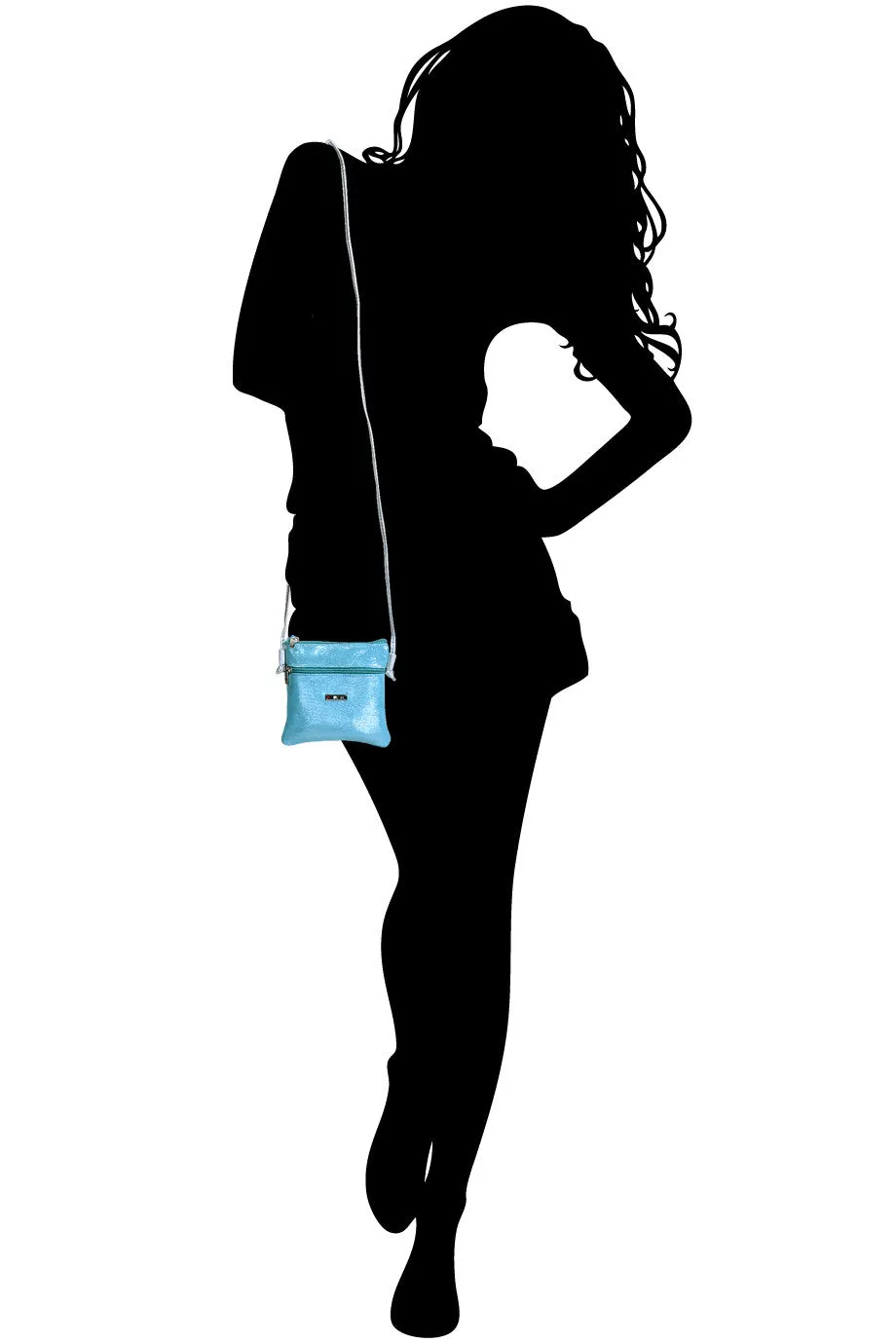 FERCHI MINI MADELINE Sky Blue Crossbody Bag