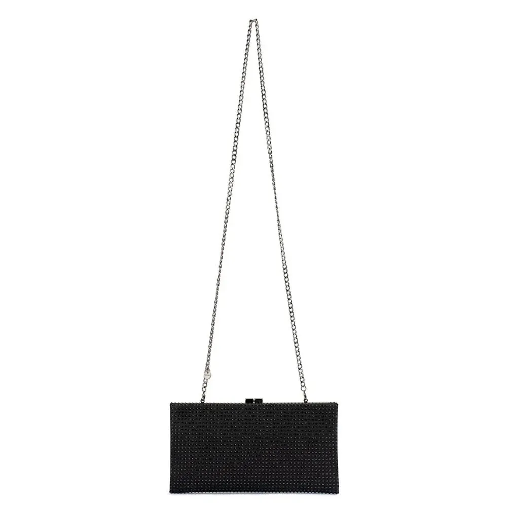 Gabriela Hotfix Frame Clutch in Black