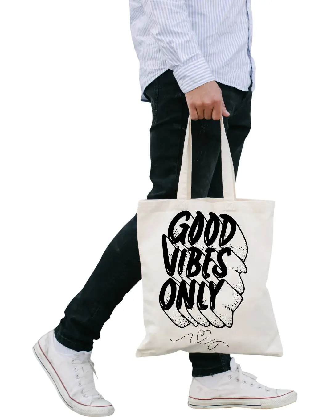 Good Vibes  Daily Thaila -  Canvas Reusable Bags