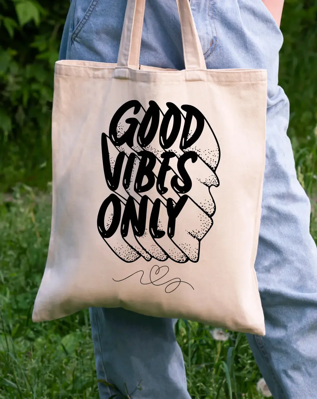 Good Vibes  Daily Thaila -  Canvas Reusable Bags