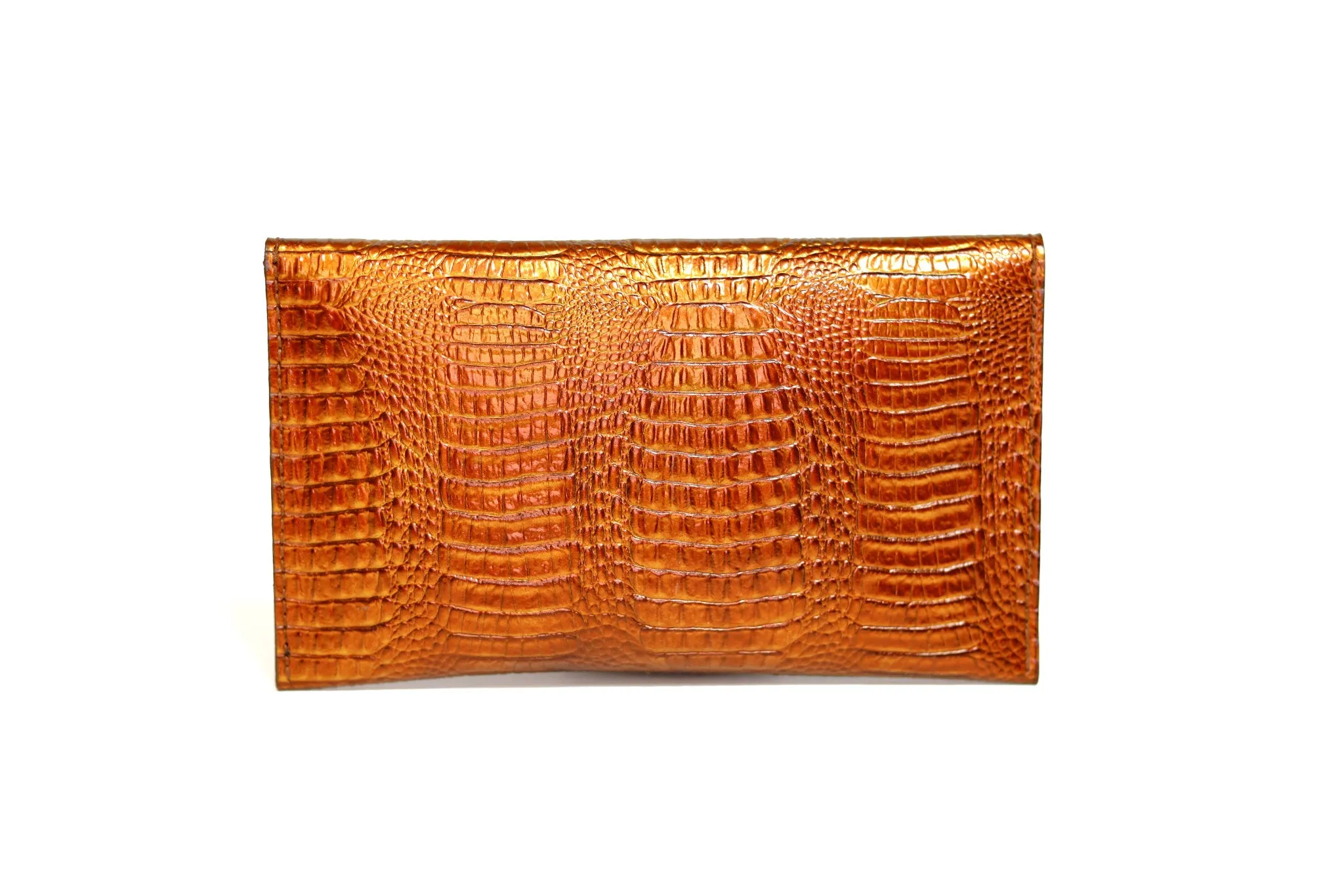 Half Way III Small Clutch - Bronze Gator