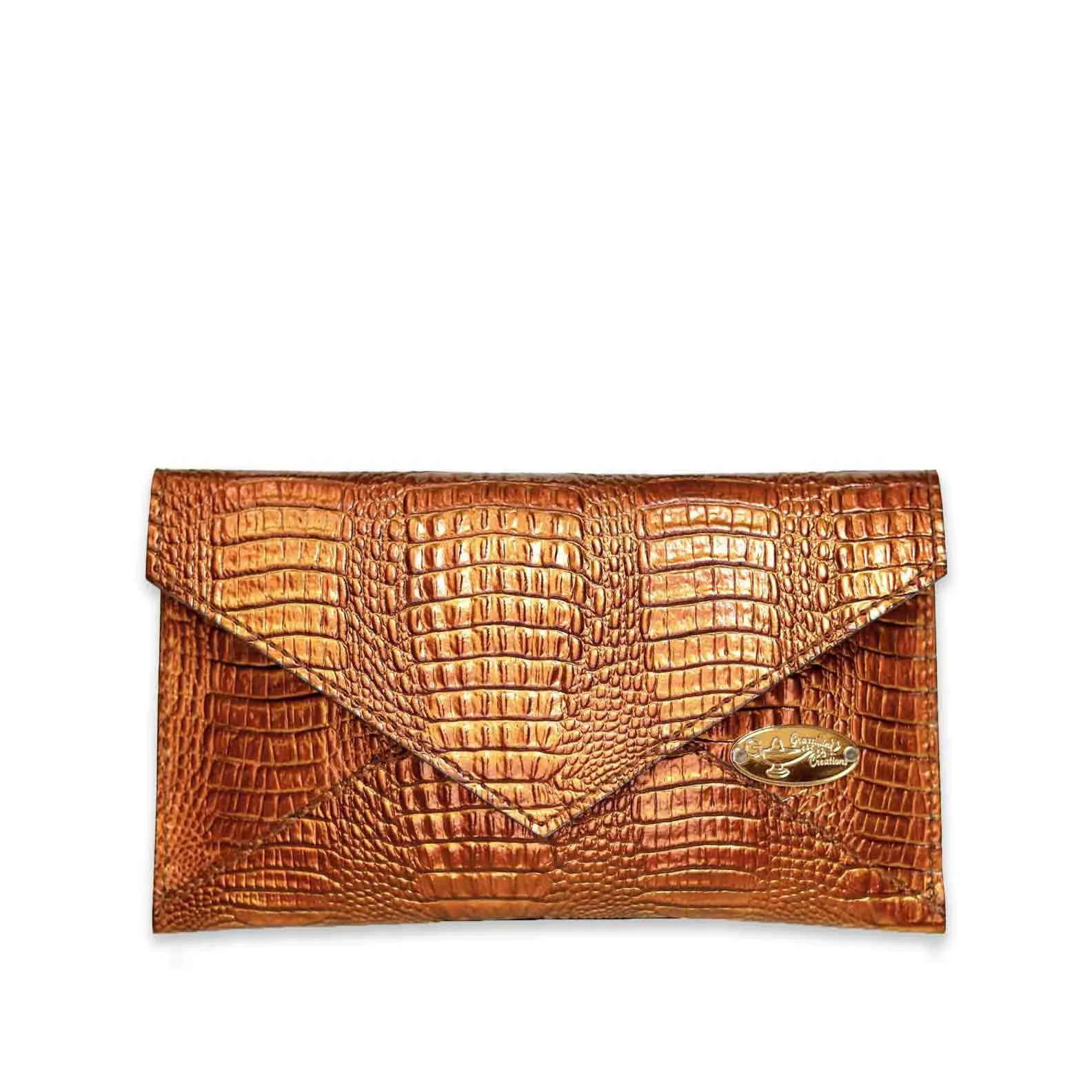 Half Way III Small Clutch - Bronze Gator