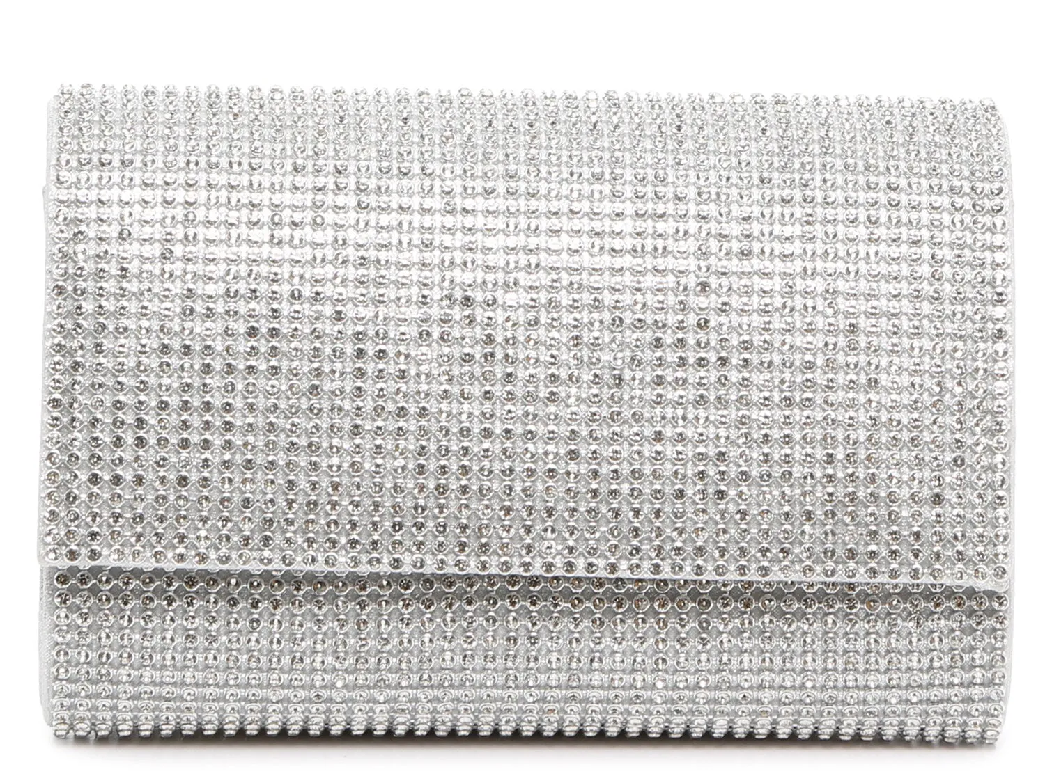 Kelly & Katie Jeweled Clutch, Metallic Silver