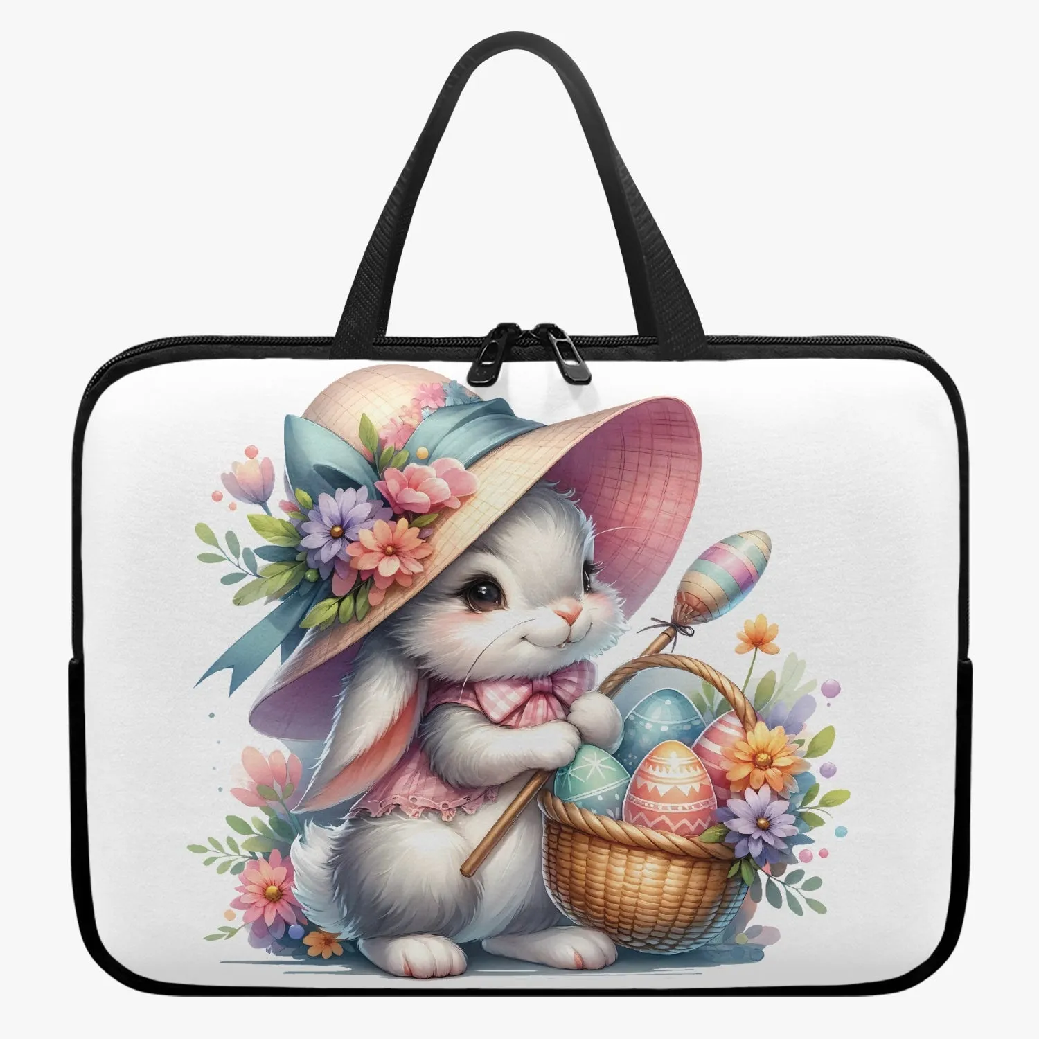 Laptop Sleeve with Handles - Easter - Bunny