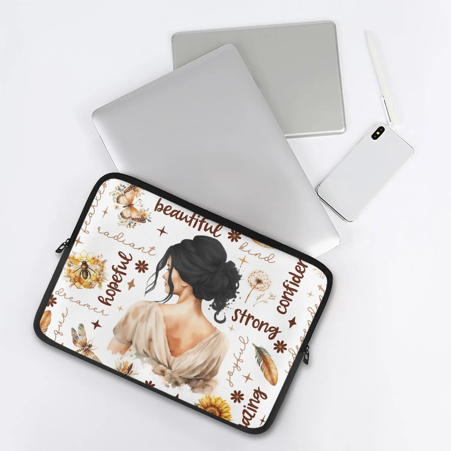 Laptop Sleeve - without handles - Affirmations - Black Hair