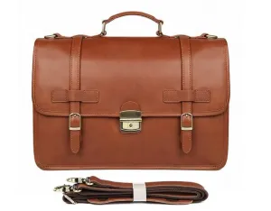 Large Leather Travel Laptop Bag Briefcase