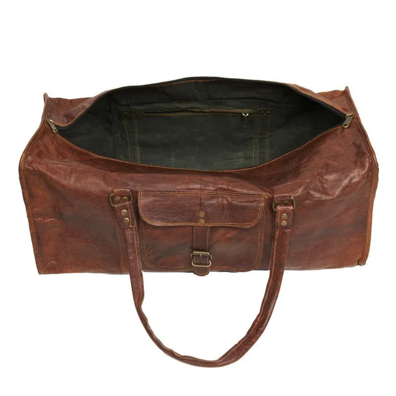 Leather Carry On Duffel 22"