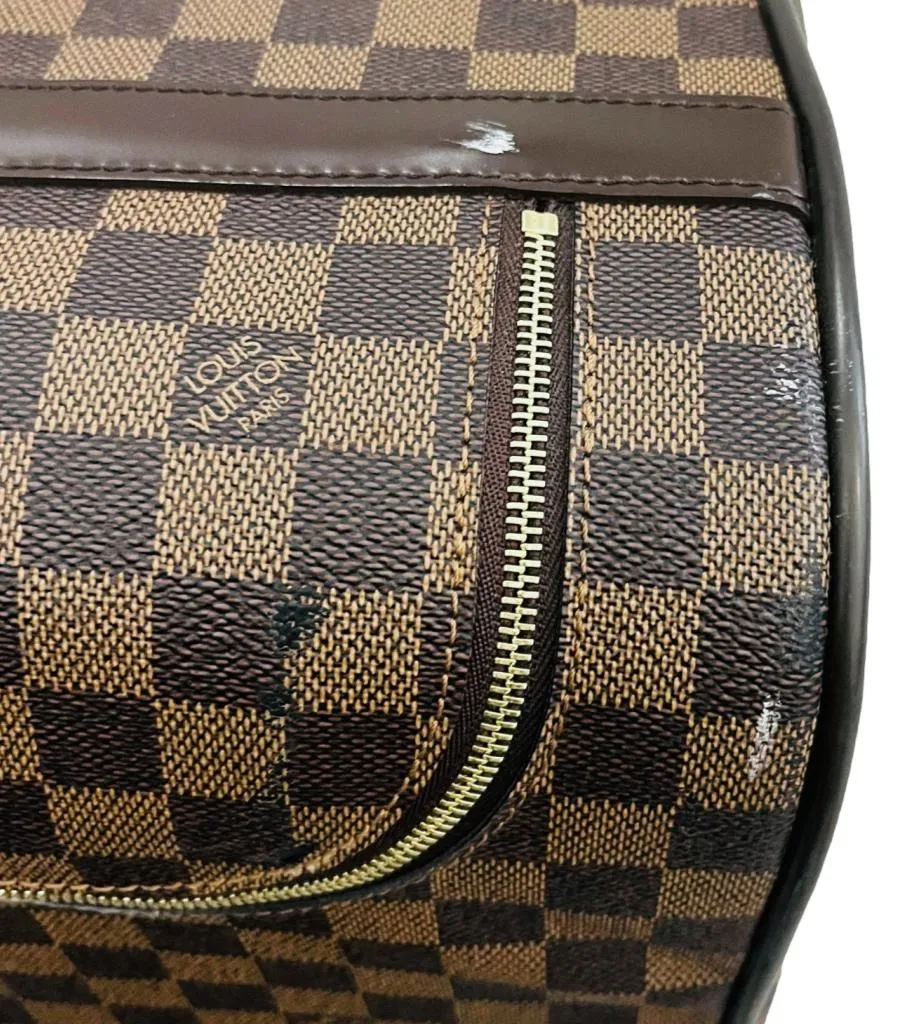 Louis Vuitton Damier Ebene Coated Canvas Eole Convertible Rolling Luggage Bag