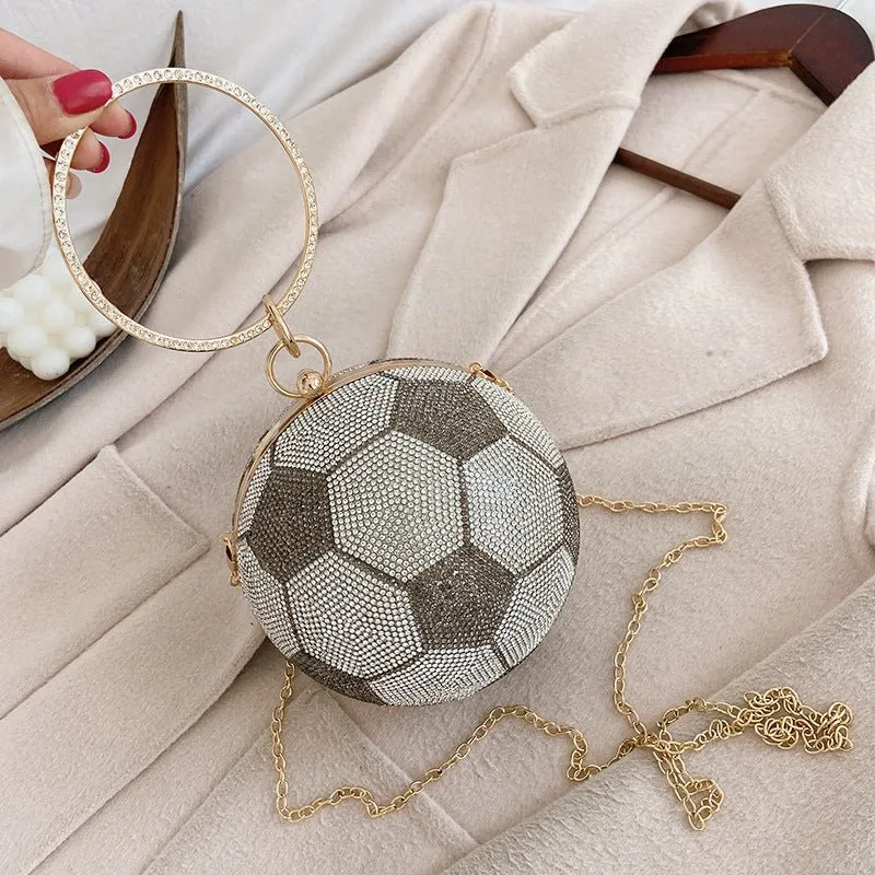 Luxy Moon Basketball Clutch Bags for Women Football Shape Wedding Party Purse