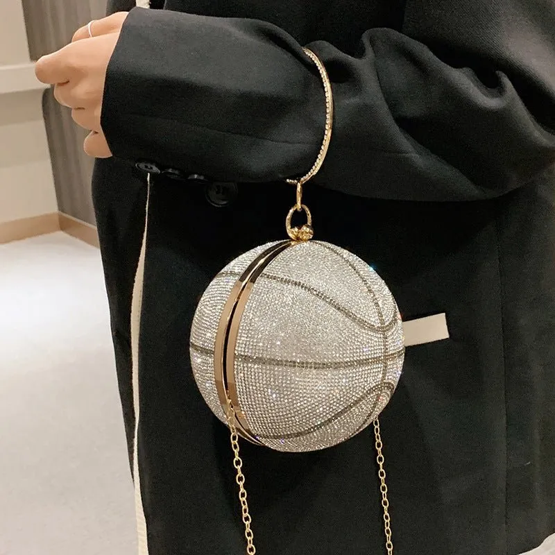 Luxy Moon Basketball Clutch Bags for Women Football Shape Wedding Party Purse