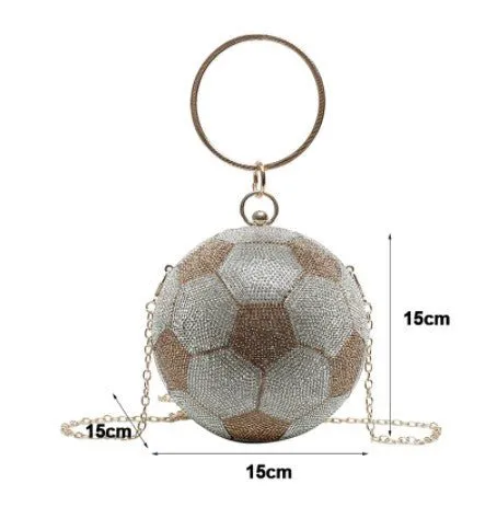 Luxy Moon Basketball Clutch Bags for Women Football Shape Wedding Party Purse