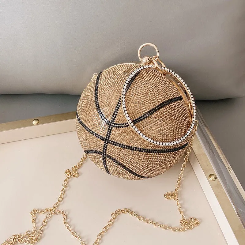 Luxy Moon Basketball Clutch Bags for Women Football Shape Wedding Party Purse