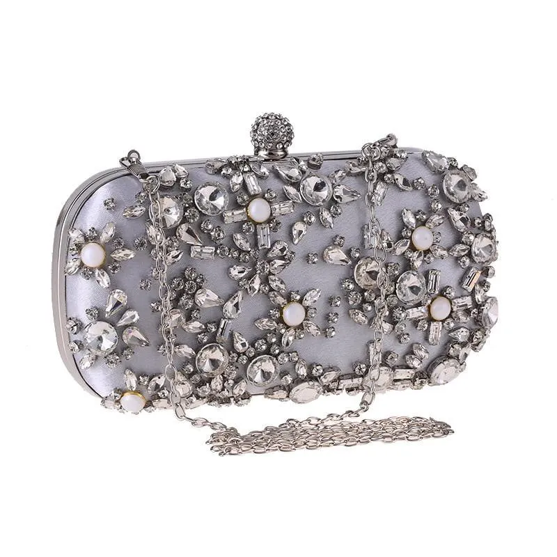 Luxy Moon Beaded Evening Bag Diamond Wedding Banquet Clutches