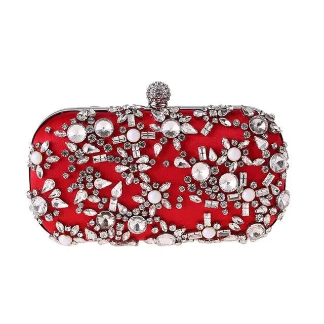 Luxy Moon Beaded Evening Bag Diamond Wedding Banquet Clutches