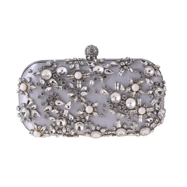 Luxy Moon Beaded Evening Bag Diamond Wedding Banquet Clutches