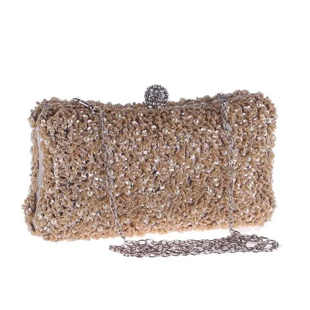 Luxy Moon Beaded Evening Bag Diamonds Clutch