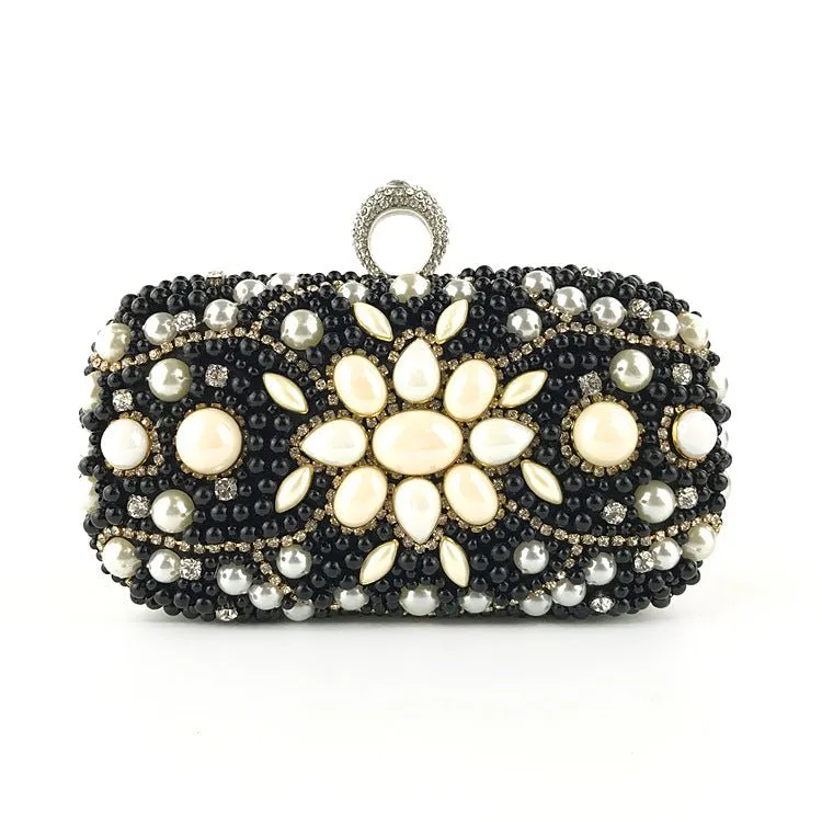 Luxy Moon Clutch Party Evening Bag Wedding Purse Crystal Chain Shoulder Bag