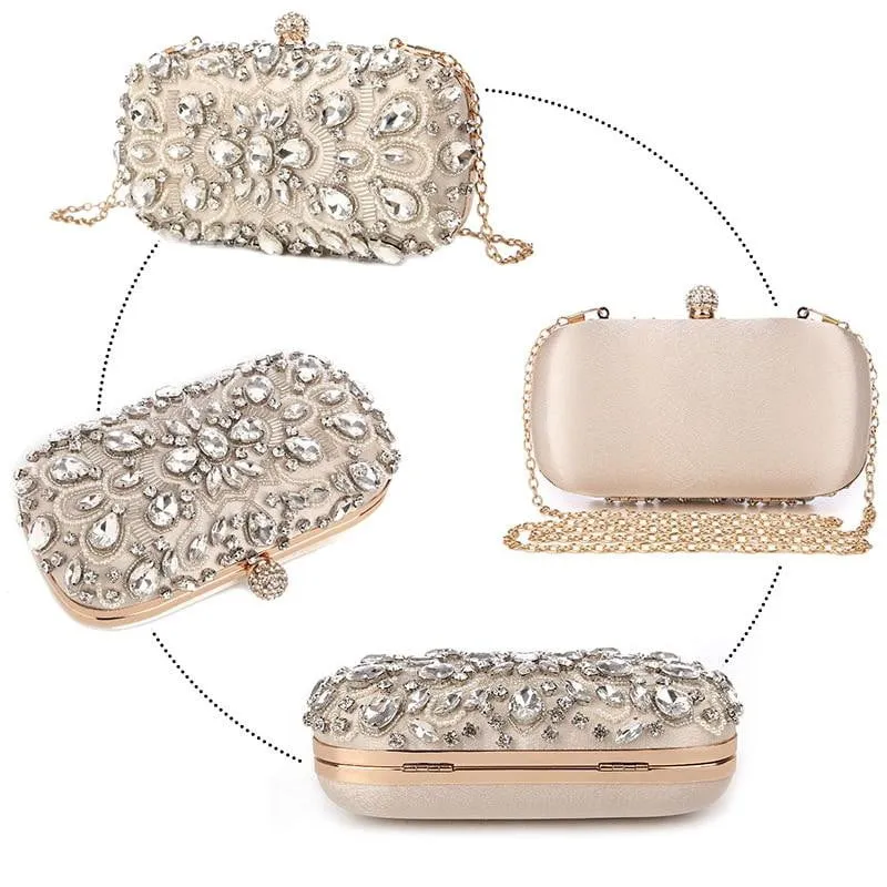 Luxy Moon Crystal Evening Clutches for Weddings