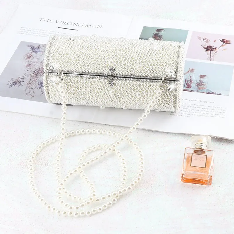 Luxy Moon Exquisite Cylinder Pearl Wedding Party Bag