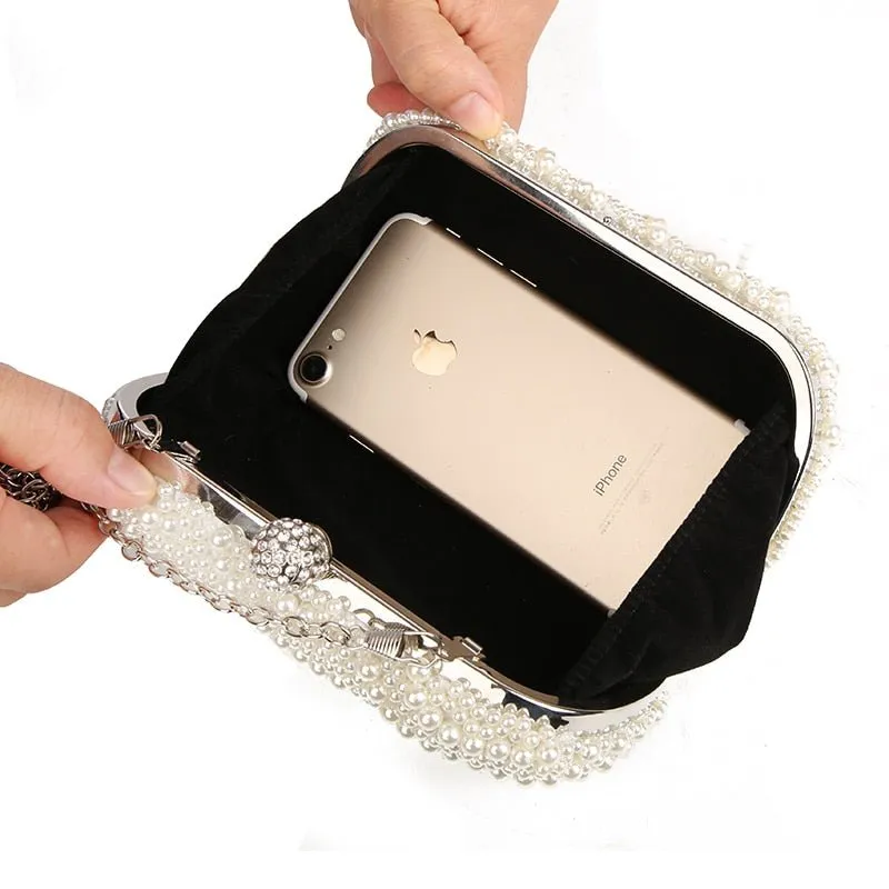 Luxy Moon Pearl Clutch Bags for Party Wedding